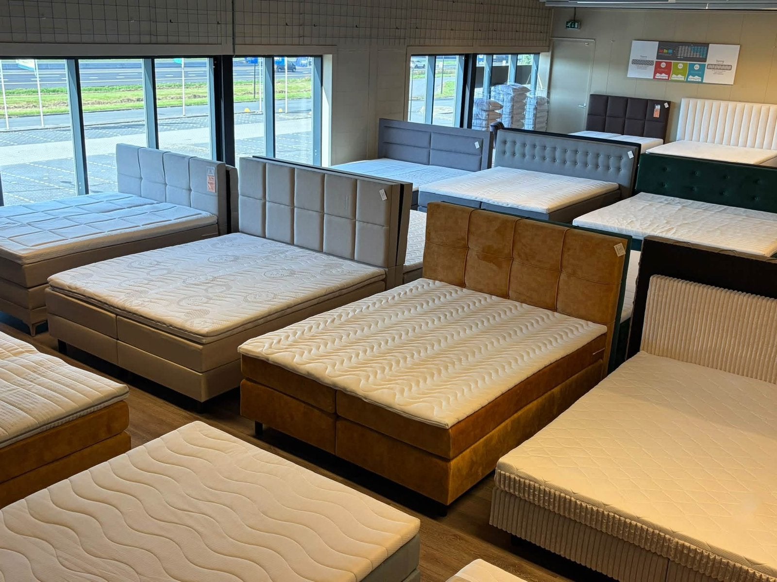 Nieuwe boxspring vanaf €500,- direct leverbaar - 140 160 180, Ophalen, Demeubelbox@outlook.com, Boxspring bed 140x200 160x200 180x200 200x200 180x210 160x210