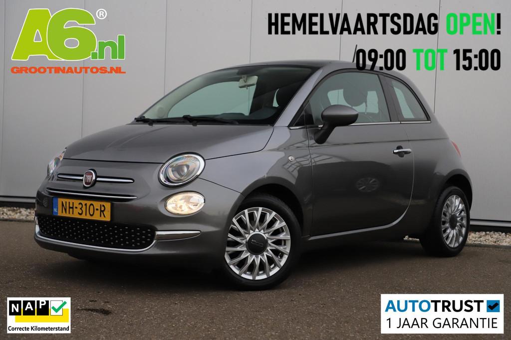 Fiat 500 0.9 TwinAir Turbo Lounge 80PK Panoramadak 15 inch L, Voorwielaandrijving, Stof, Gebruikt, Met garantie (alle)