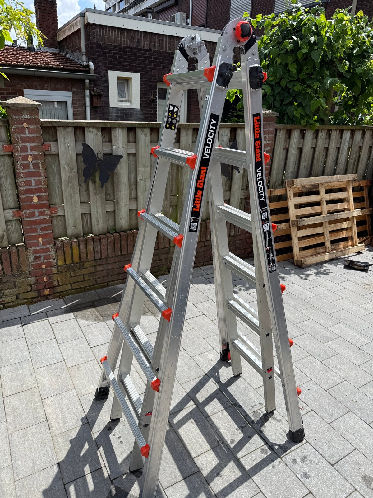 Te koop 4x6 Little jumbo telescoopladder, Doe-het-zelf en Verbouw, Ladders en Trappen, Ophalen, Zo goed als nieuw, Ladder, Opvouwbaar of Inschuifbaar