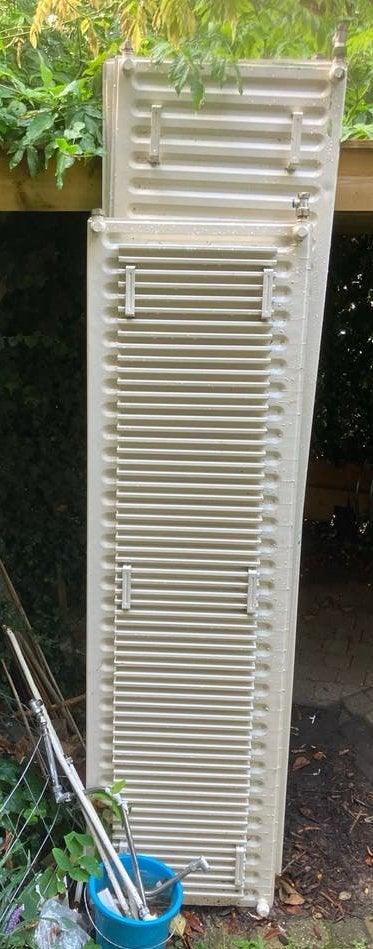 Oud ijzer: Radiatoren voor schroot., 30 tot 80 cm, Gebruikt, Radiator, 150 cm of meer