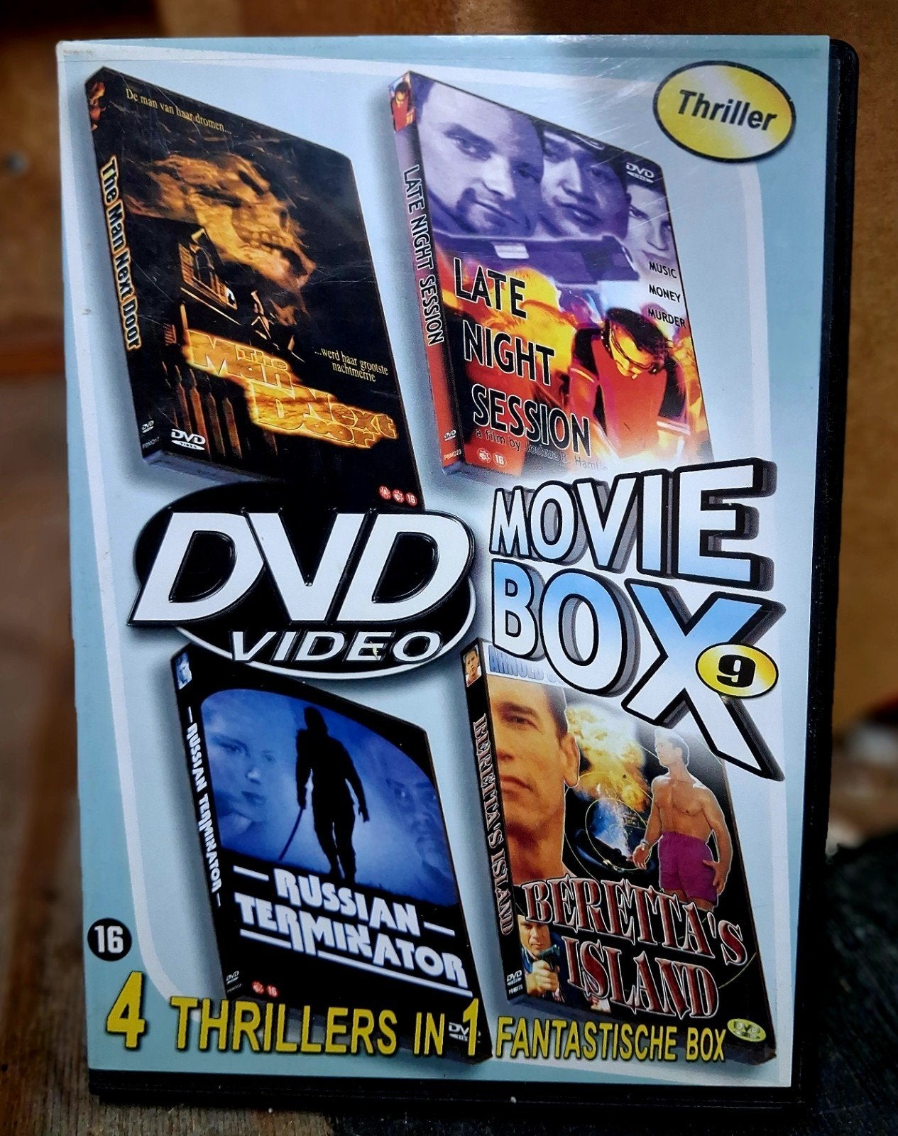 DVD Movie Box 9: 4 Thrillers in 1 Fantastische Box, Vanaf 16 jaar, Nederlands, Actiethriller, Ophalen of Verzenden