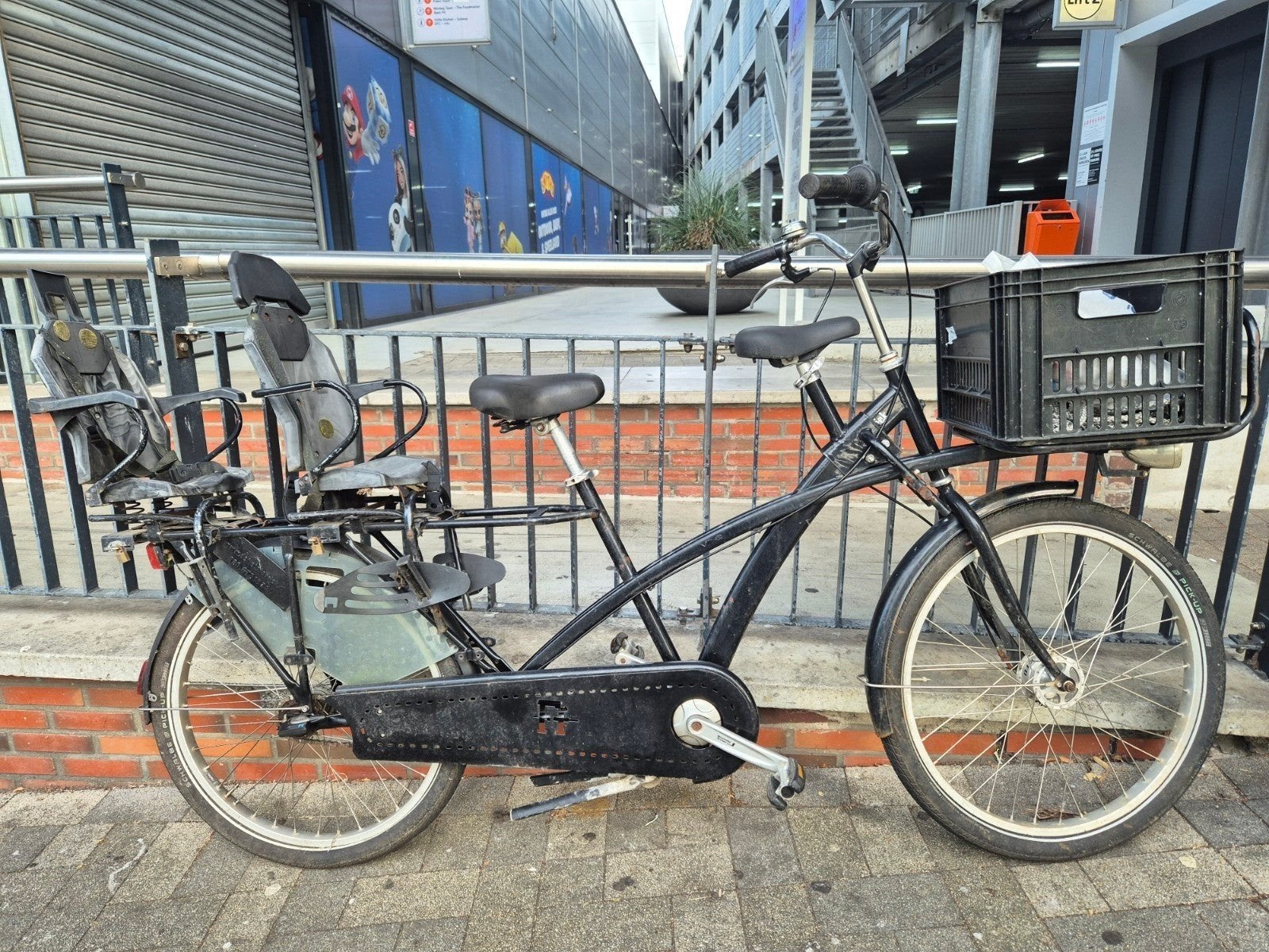Fietsfabriek Longtail Bakfiets Tandem Transport Moederfiets, 4 kinderen of meer, Ophalen of Verzenden, Zo goed als nieuw, Fietsfabriek