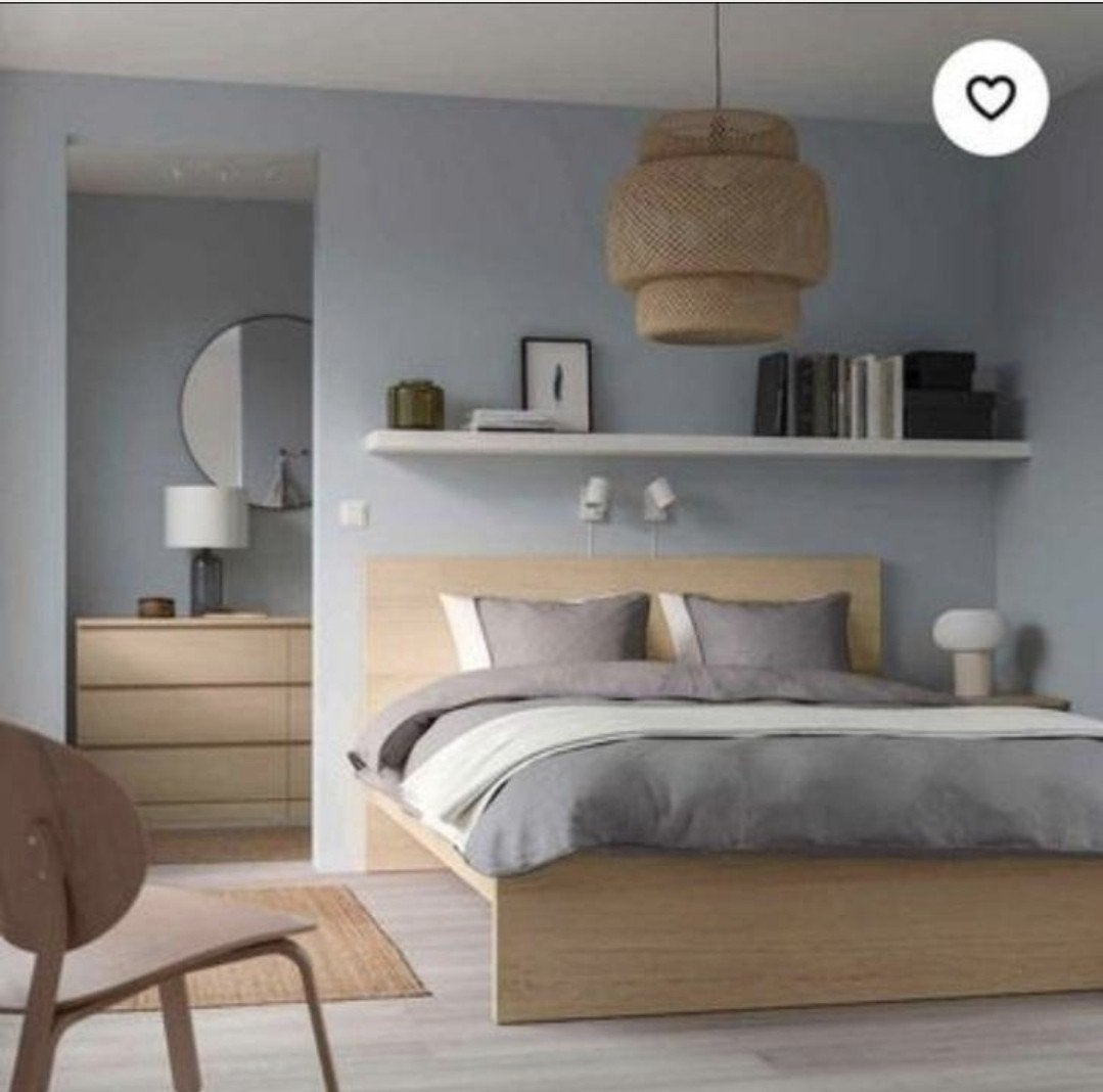Ikea double bed,slatted bases,perfect mattress (160x200cm)., Ophalen, Zo goed als nieuw, Tweepersoons