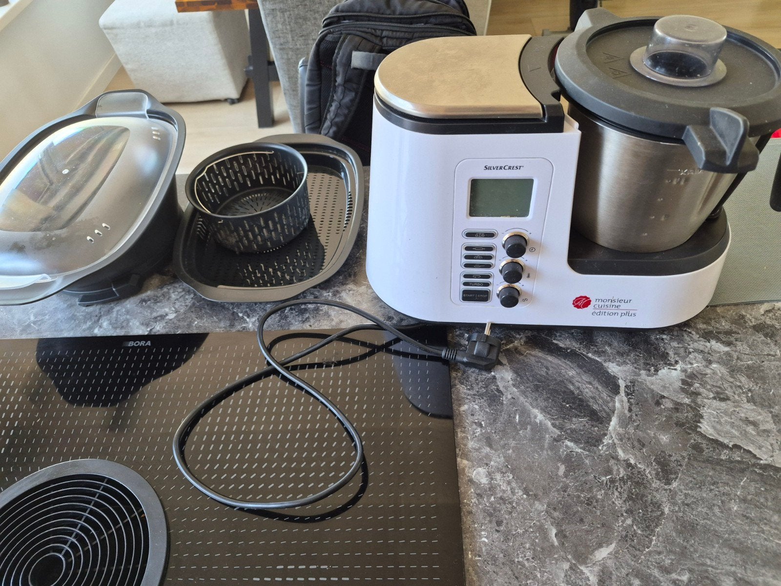 Monsieur Cuisine Silvercrest met alle toebehoren,  tevens ee, Witgoed en Apparatuur, Keukenmixers, 3 snelheden of meer, Ophalen of Verzenden