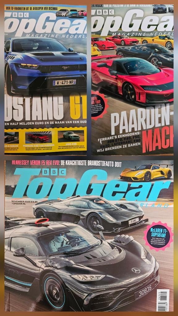 BBC TopGear Magazine Nederland - 3 nummers 2025, Ophalen of Verzenden, Zo goed als nieuw, Overige typen