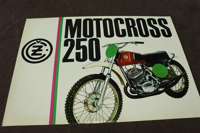 CZ 250 Motocross 1973 verkoop folder brochure, Motoren, Ophalen of Verzenden, Overige merken