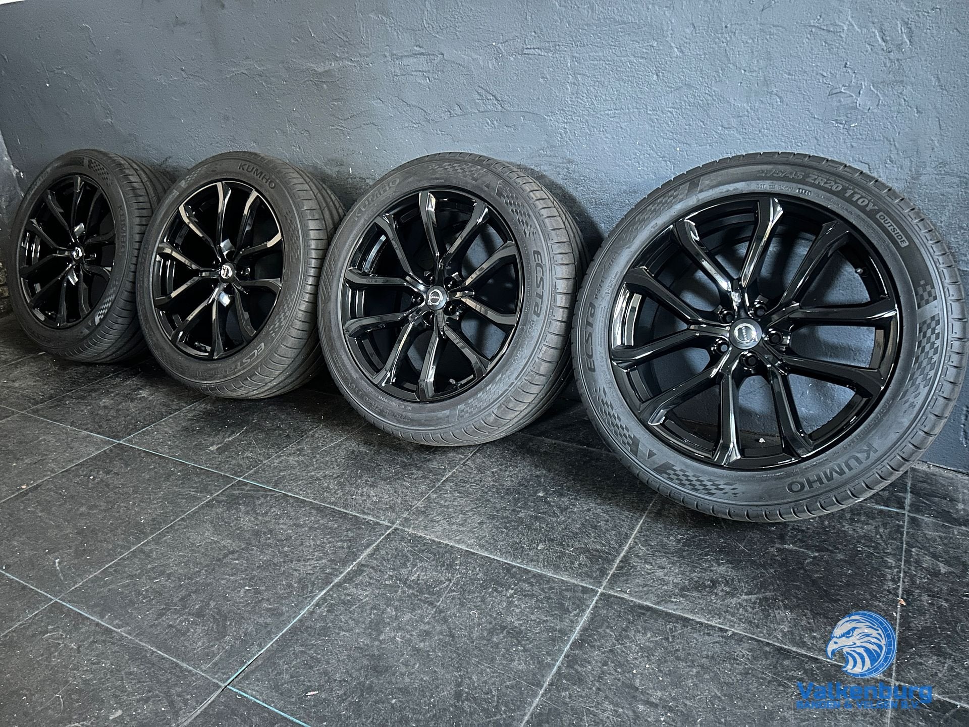 Nieuwe originele Volvo XC90 5 Spoke Black R Design 20 inch z, Auto-onderdelen, -, 275 mm, -, Banden en Velgen
