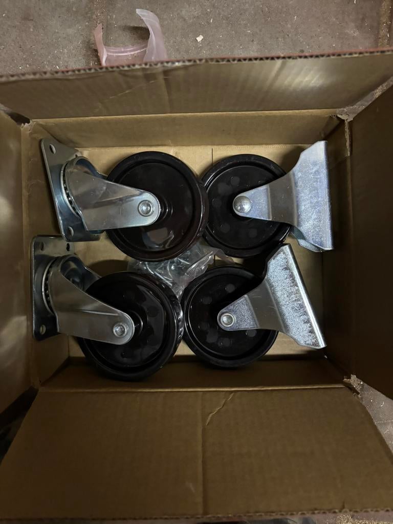 2 zwenk en 2 bok wielen set, Nieuw, Ophalen of Verzenden, Nvt, Nvt
