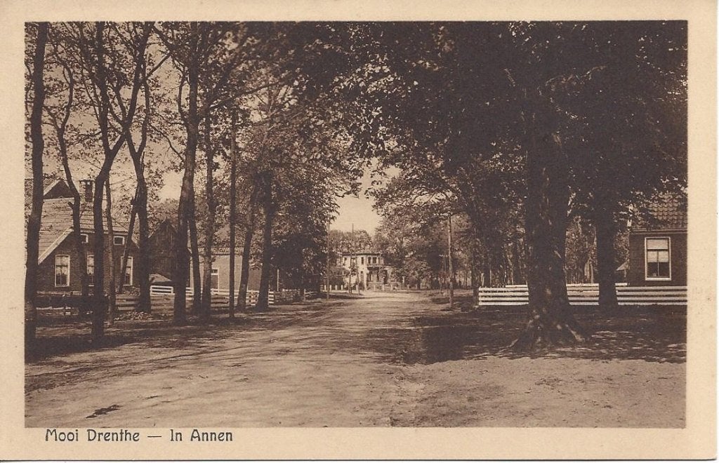 Annen, Mooi Drenthe, Dorpsgezicht, ca. 1925, Ophalen of Verzenden, 1920 tot 1940, Ongelopen, Drenthe