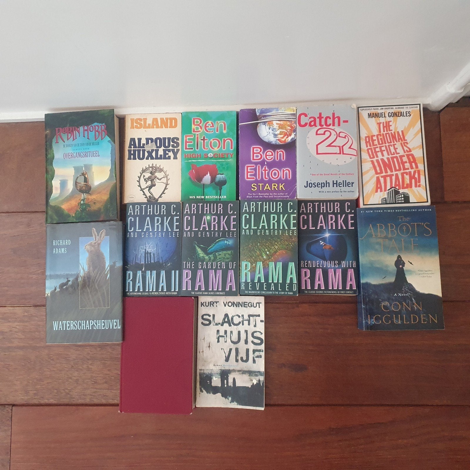 Diverse collectie boeken: Sci-Fi, Romans en meer, Ophalen, Gelezen, Arthur C. Clarke, Kurt Vonnegut, Joseph Heller, Wereld overig