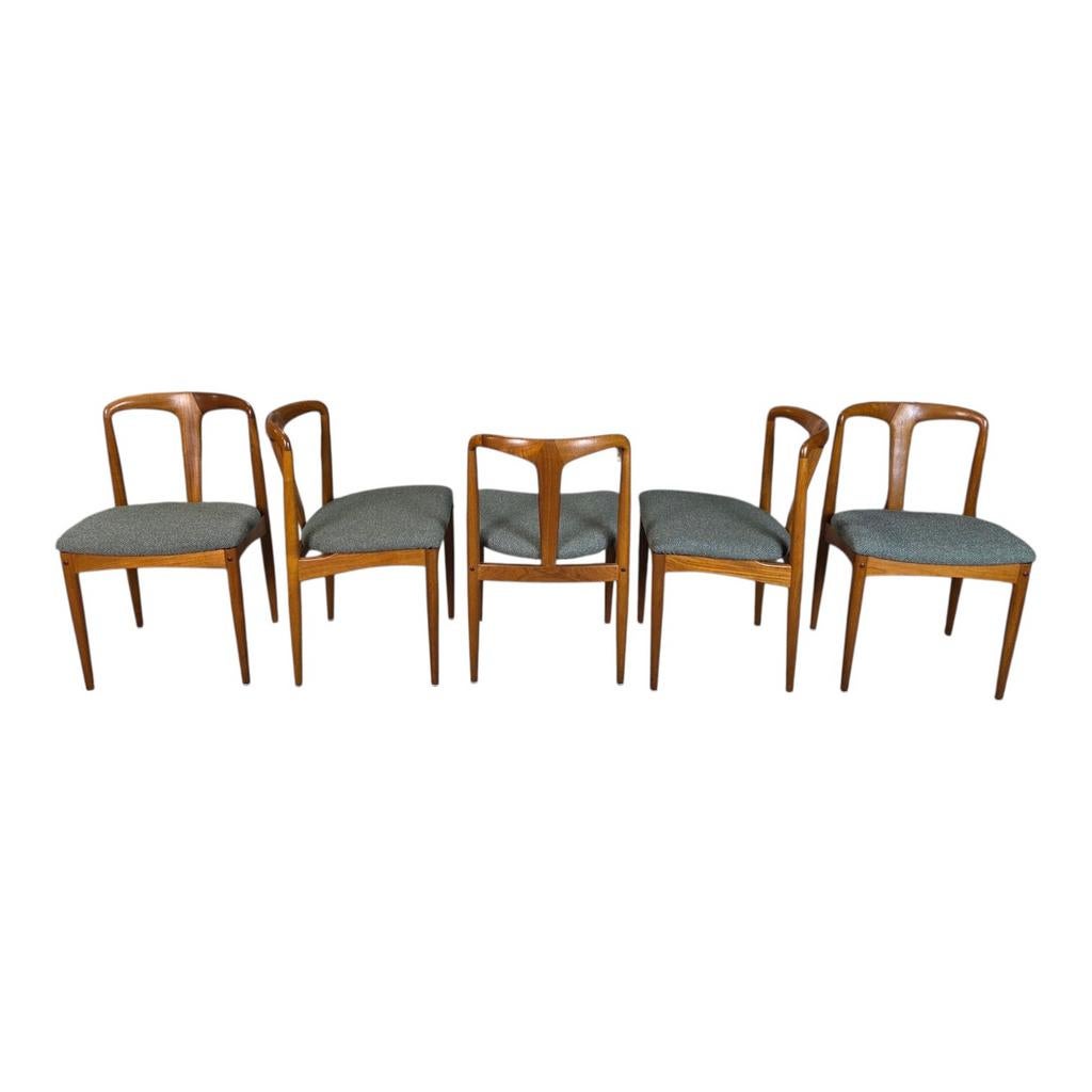 Johannes Andersen 'Juliane' Vintage jaren 60 Deense stoelen, Huis en Inrichting, Ophalen, Uldum Møbelfabrik, Gebruikt, Overige kleuren