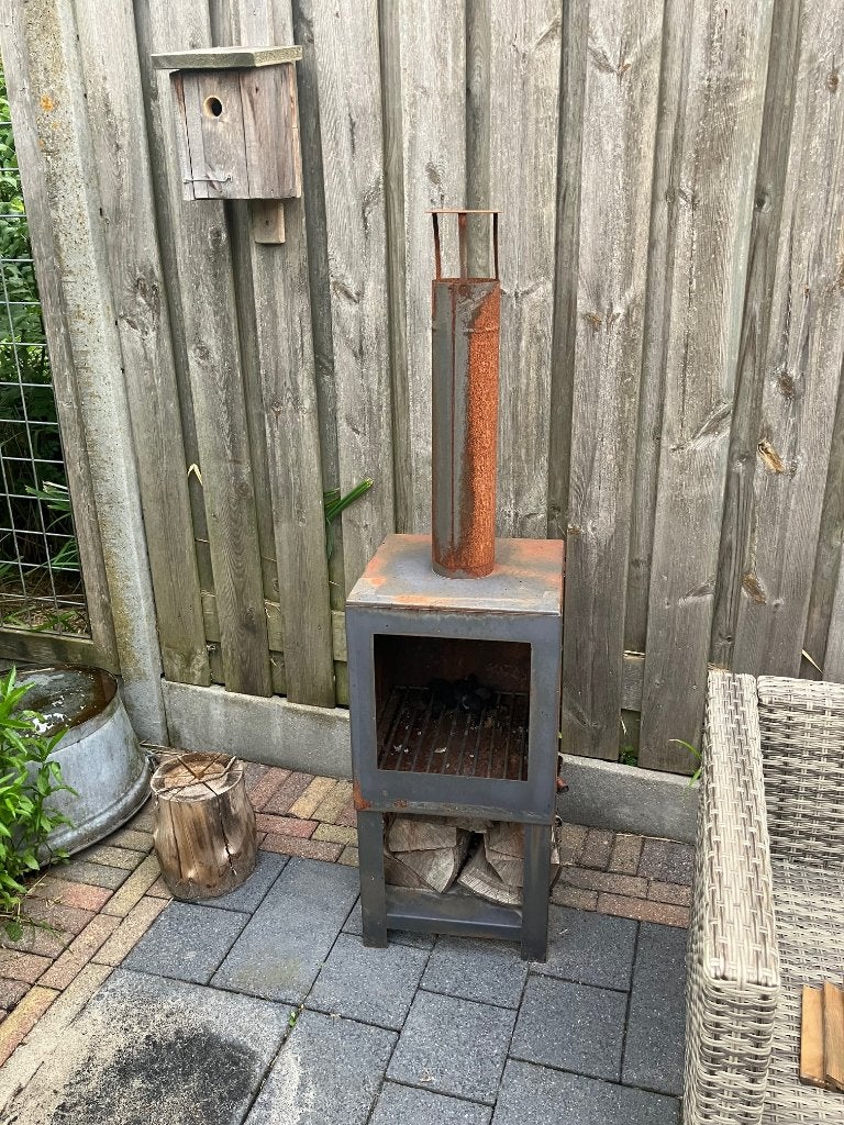 Roest terraskachel, Ophalen, Gebruikt