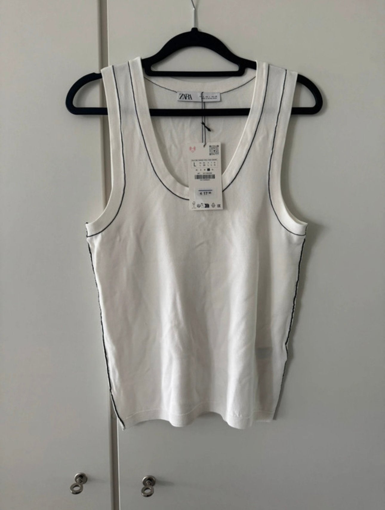 Top zara, Wit, Maat 42/44 (L), Nieuw, Ophalen of Verzenden