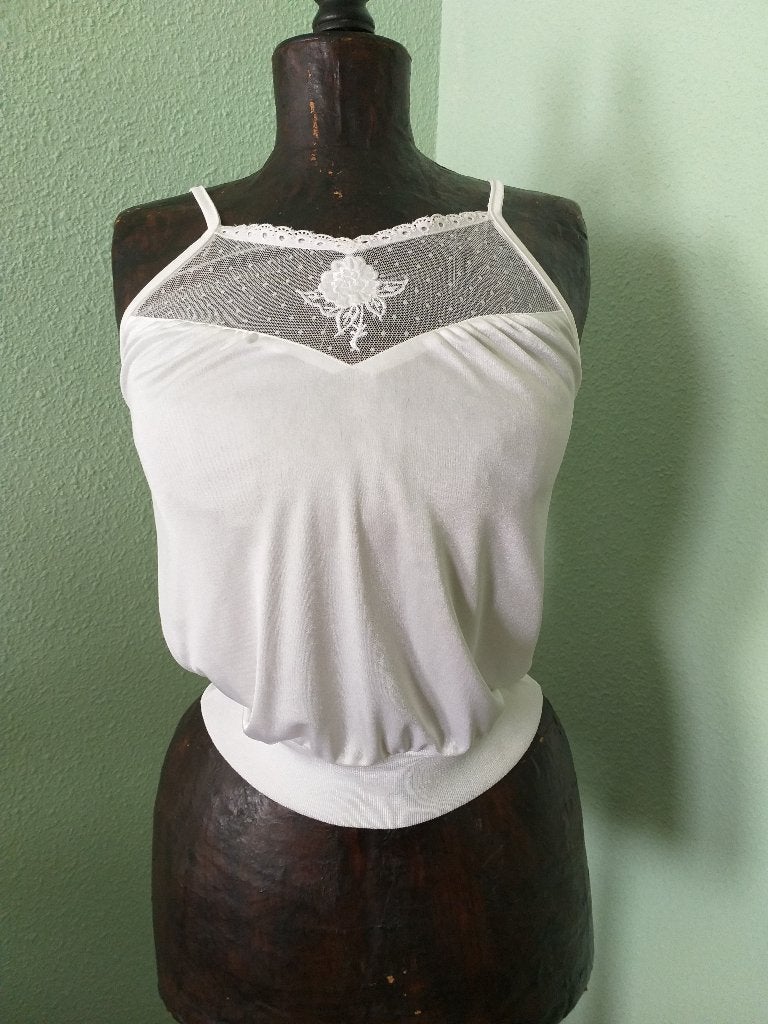 Vintage Witte Top met Kant en Bolero Set, Kleding | Dames, Maat 38/40 (M), Wit, Ophalen of Verzenden, Zo goed als nieuw