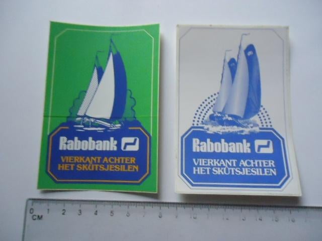 sticker oud Skutsjesilen zeilen friesland zeilboot rabobank, Verzamelen, Stickers, Verzenden, Zo goed als nieuw, Bedrijf of Vereniging