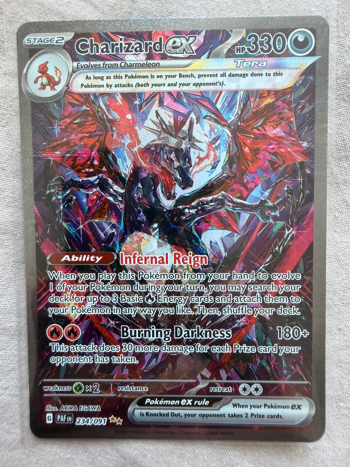 Charizard ex (234/091) Paldean Fates, Ophalen, Zo goed als nieuw