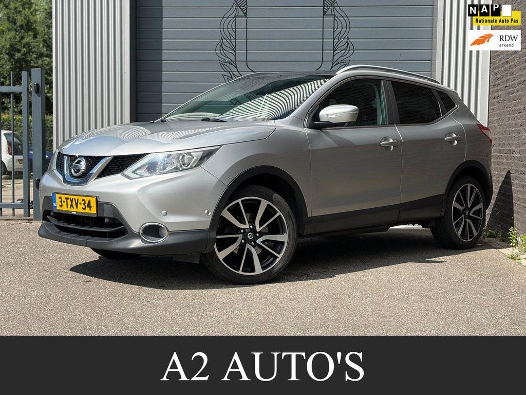 Nissan Qashqai 1.2 Tekna Camera|Sensor|Ecc, Auto's, Nissan, Bedrijf, Te koop, Qashqai, 360° camera, ABS, Achteruitrijcamera, Airbags