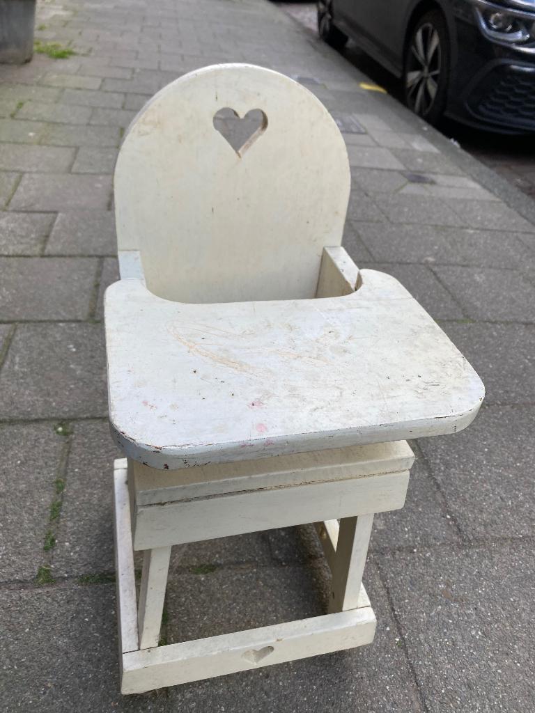 Houten poppenstoel, Kinderen en Baby's, Speelgoed | Poppen, Ophalen, Gebruikt, Overige typen