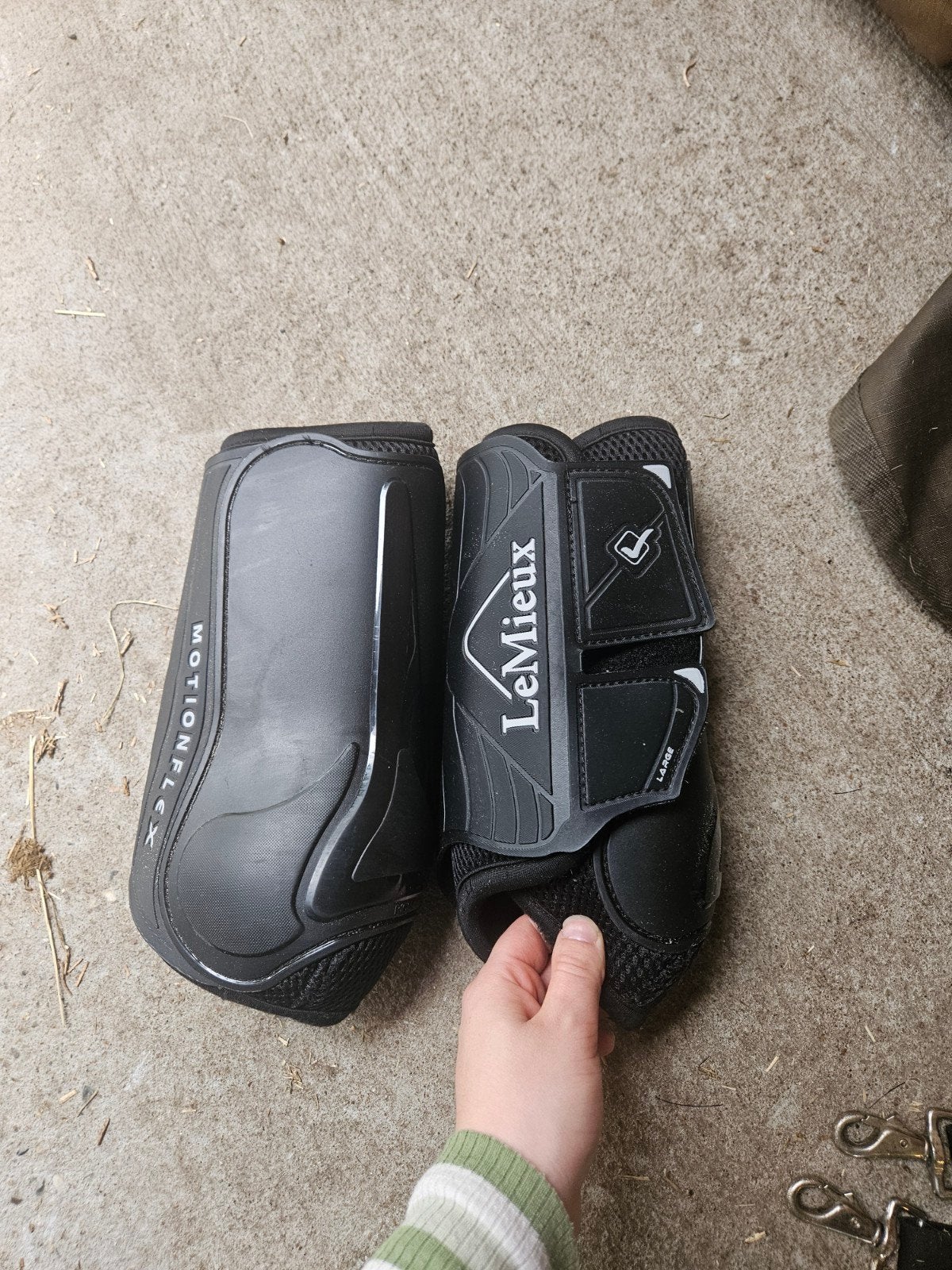 Lemieux Motionflex Beenbeschermers Zwart L, Dieren en Toebehoren, Beenbeschermers, Ophalen of Verzenden, Zo goed als nieuw, Lemieux