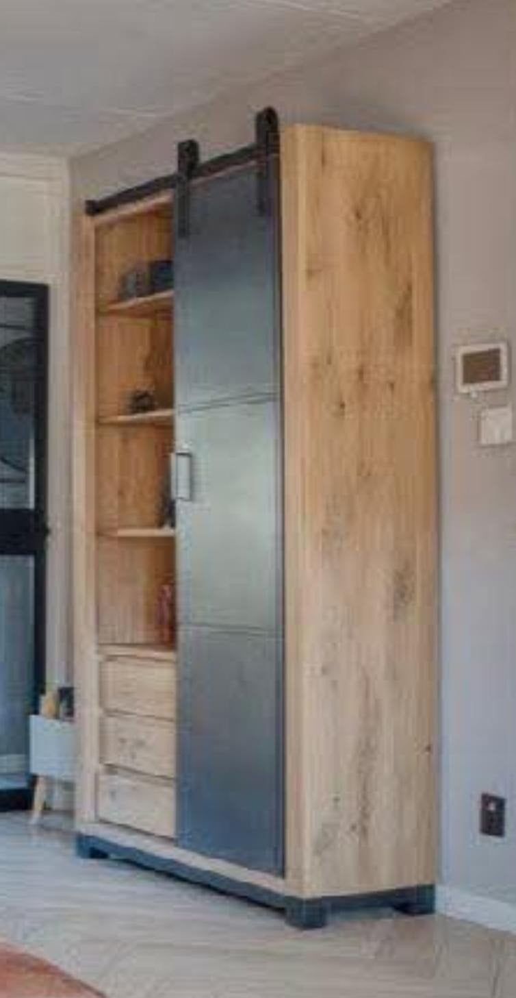 Opbergkast Indiana Nature White -MOET WEG VANWEGE VERHUIZING, Ophalen, 25 tot 50 cm, Eikenhout, 200 cm of meer