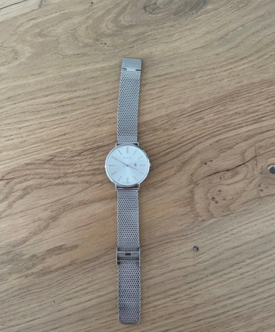 Zinzi horloge met stalen bandje, Sieraden, Tassen en Uiterlijk, Overige merken, Gebruikt, Staal, Polshorloge