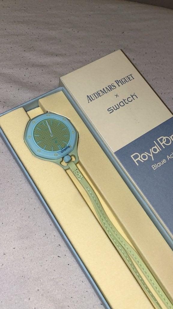 Swatch X Audemars Piguet Royal Pop, Sieraden, Tassen en Uiterlijk, Ophalen, Nieuw, Zakhorloge, Swatch