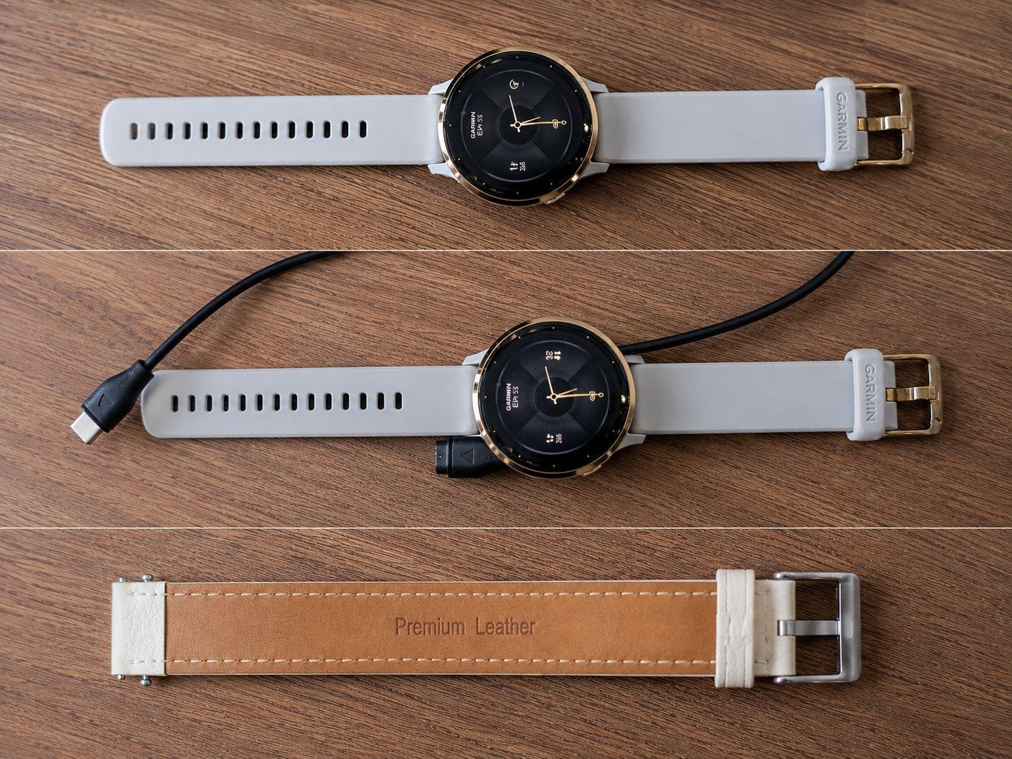 Garmin Venu S3 Rose Gold Smartwatch + extra leren bandjes, Ophalen of Verzenden, Zo goed als nieuw, Roze, Garmin