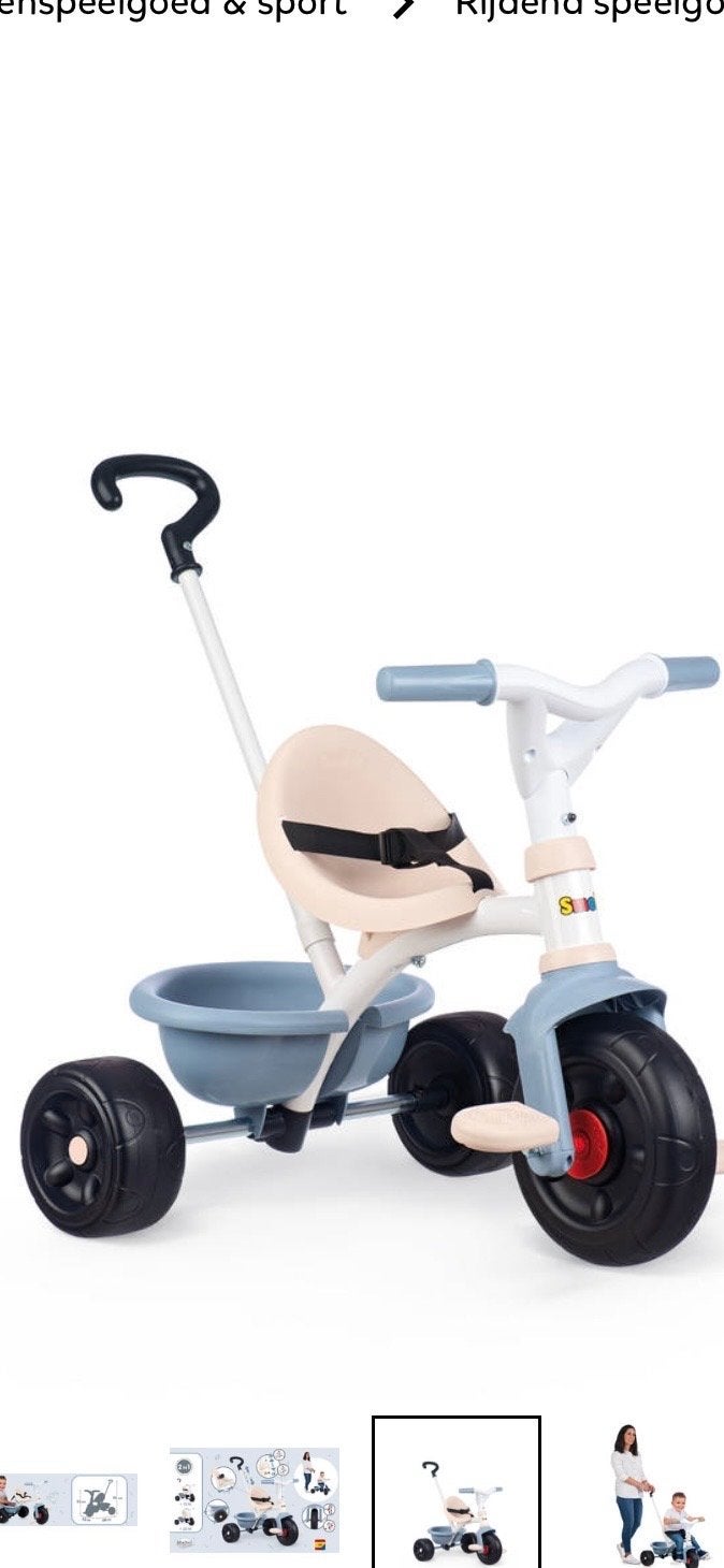 Nieuwe driewieler met duwstang en verstelbare zitting, Ophalen, Nieuw, Duwstang
