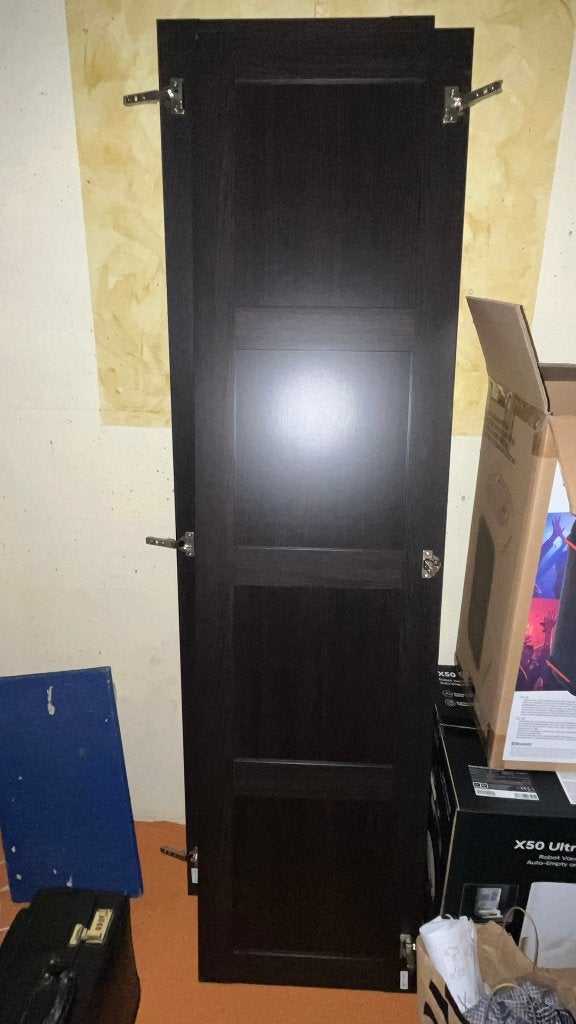Ikea PAX paneeldeuren - 2x - donkerbruin - 50x195 cm, Ophalen, 50 tot 100 cm, Zo goed als nieuw, Ikea PAX