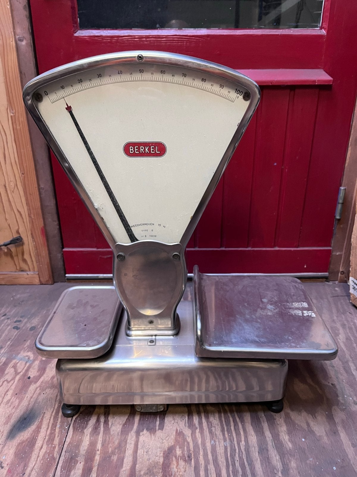 Berkel RVS Weegschaal 1970 - 15kg, Ophalen, Gebruikt, Overige typen, Minder dan 50 kg