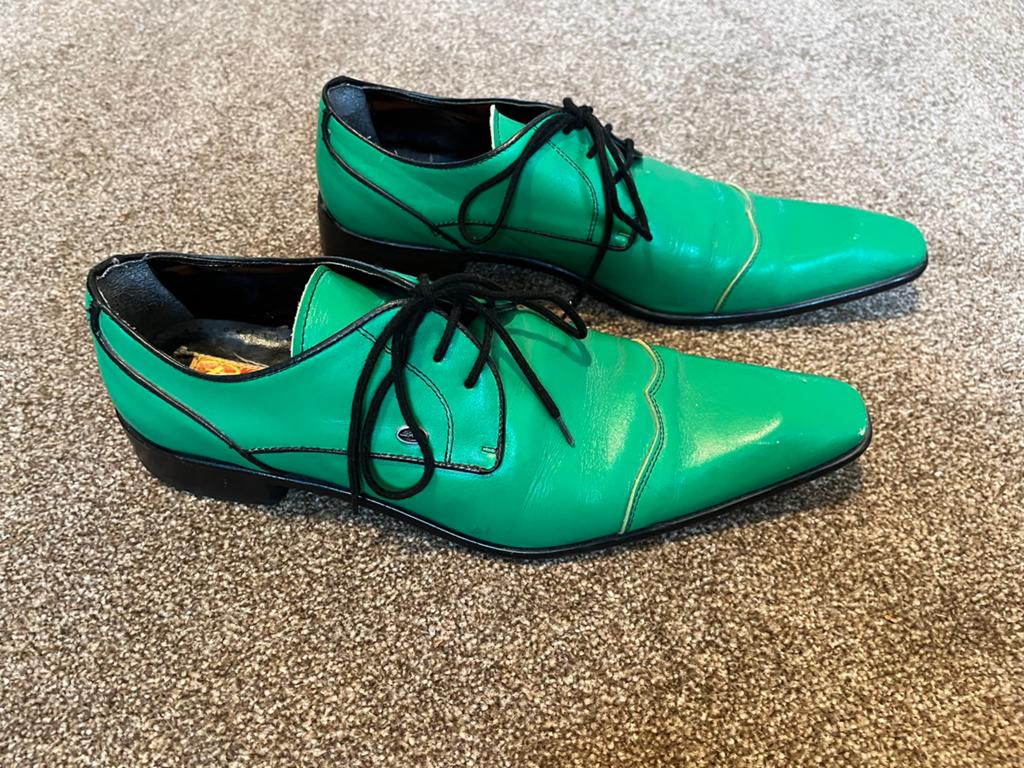 Groene puntschoenen - Maat 41, Mascolori Pepe Milan, Ophalen, Overige kleuren, Gedragen, Veterschoenen