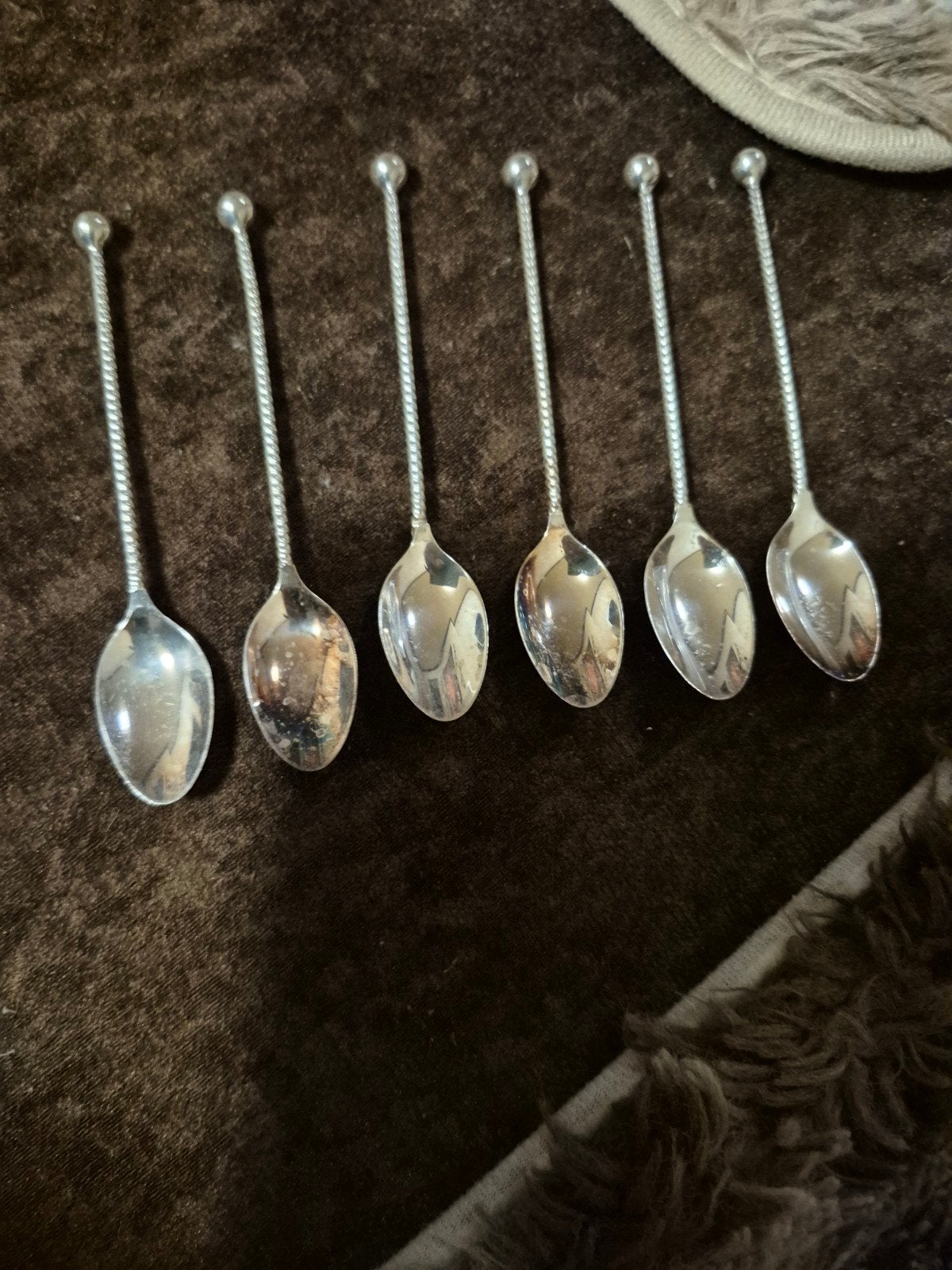 6x verzilverde/zilveren Theelepels Douwe Egberts D.E, Ophalen of Verzenden