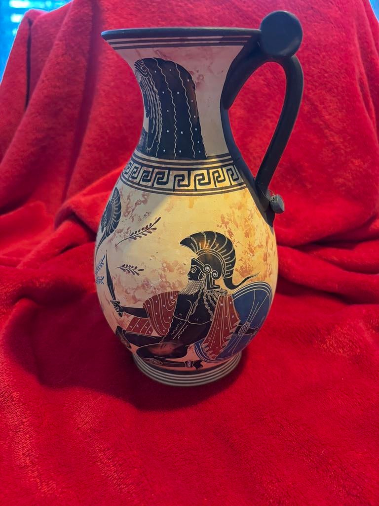 Griekse vaas met figuren decoratief stuk, Antiek en Kunst, Ophalen of Verzenden
