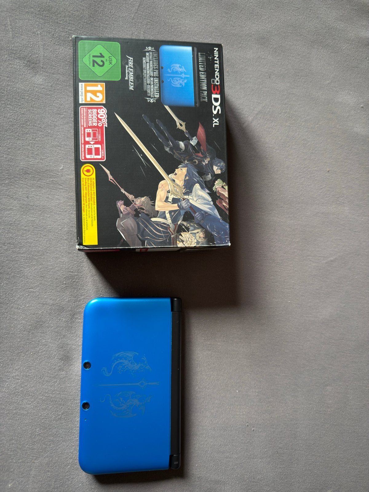 Nintendo 3DS XL Fire Emblem Limited Edition, Ophalen of Verzenden, Zo goed als nieuw, Blauw, 3DS XL