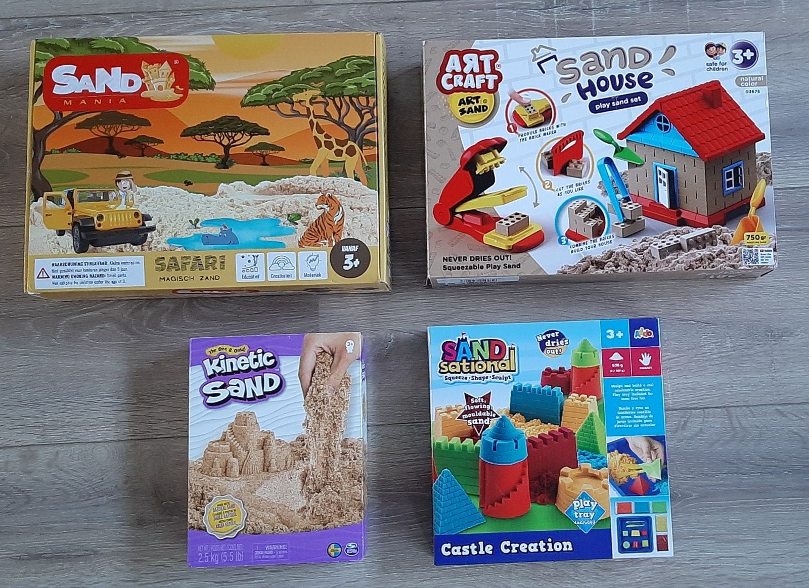 Grote set kinetisch zand en speelsets, Kinderen en Baby's, Speelgoed | Educatief en Creatief, Ophalen, Zo goed als nieuw, Bouwen