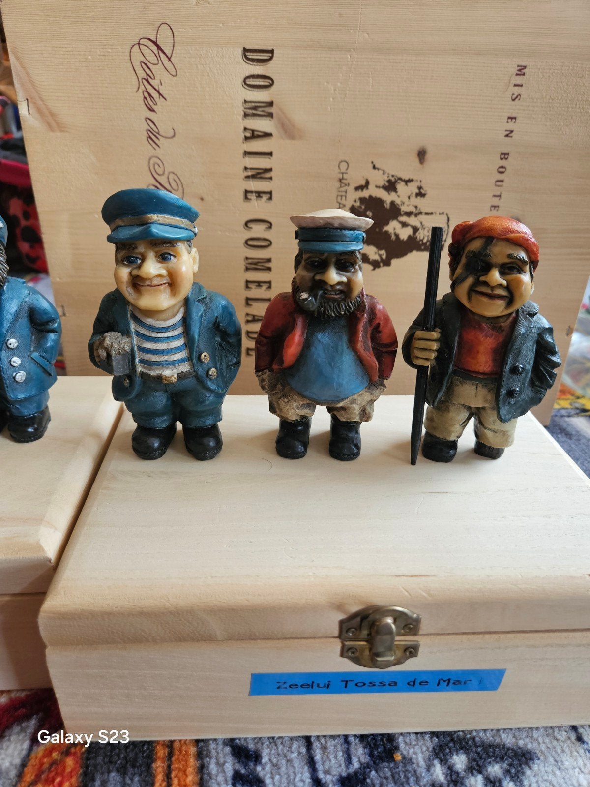 6 Polystone Zeemannen uit Spanje in Opbergkistjes, Ophalen of Verzenden, Gebruikt, Mens
