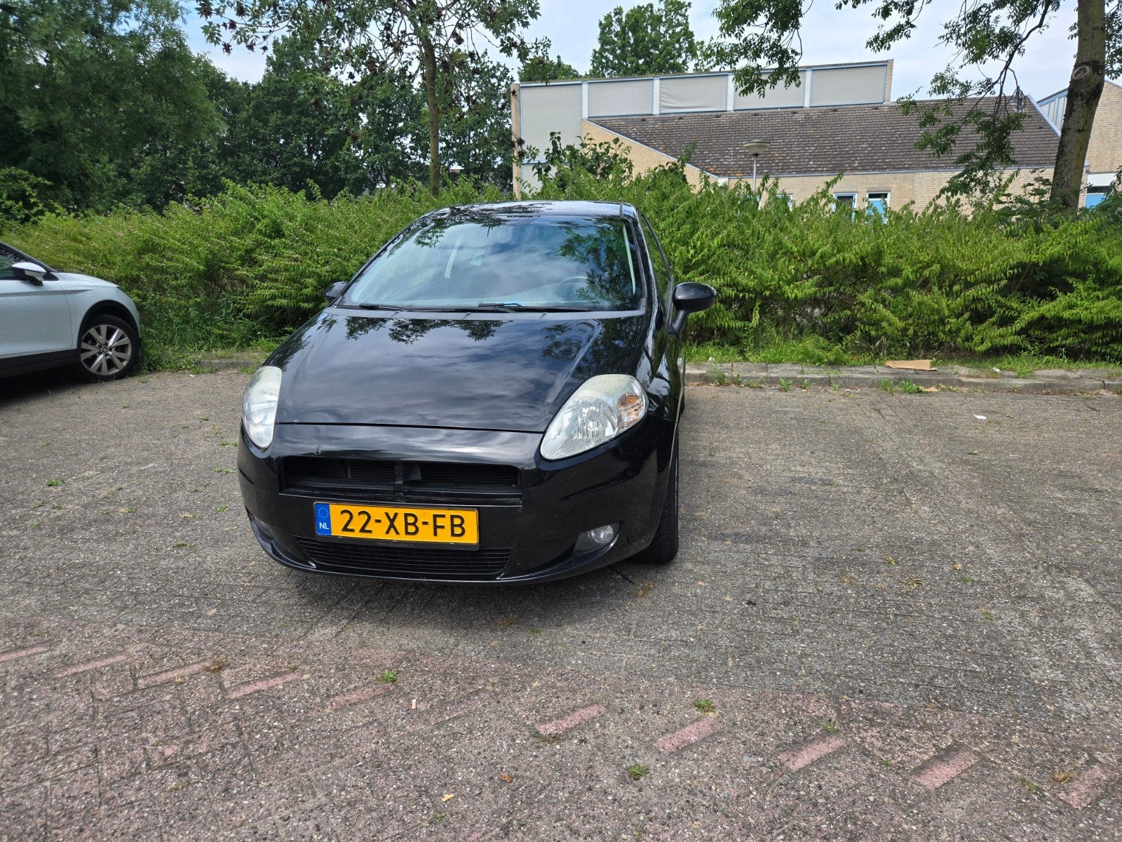 Fiat Punto 1.4 3DR 2007 Zwart, Auto's, Voorwielaandrijving, 4 cilinders, Zwart, Origineel Nederlands