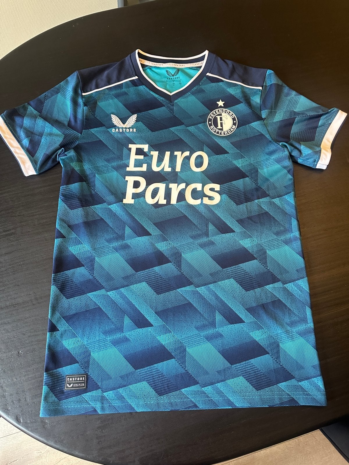 Feyenoord Uitshirt 2023/2024 - Maat S, Blauw, Overige typen, Ophalen of Verzenden, Zo goed als nieuw