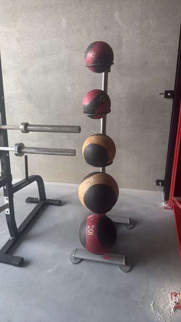 Fitness Ballen + Rek -Omni- incl 10-8-6-2 kg ballen!, Ophalen, Gebruikt, Overige typen