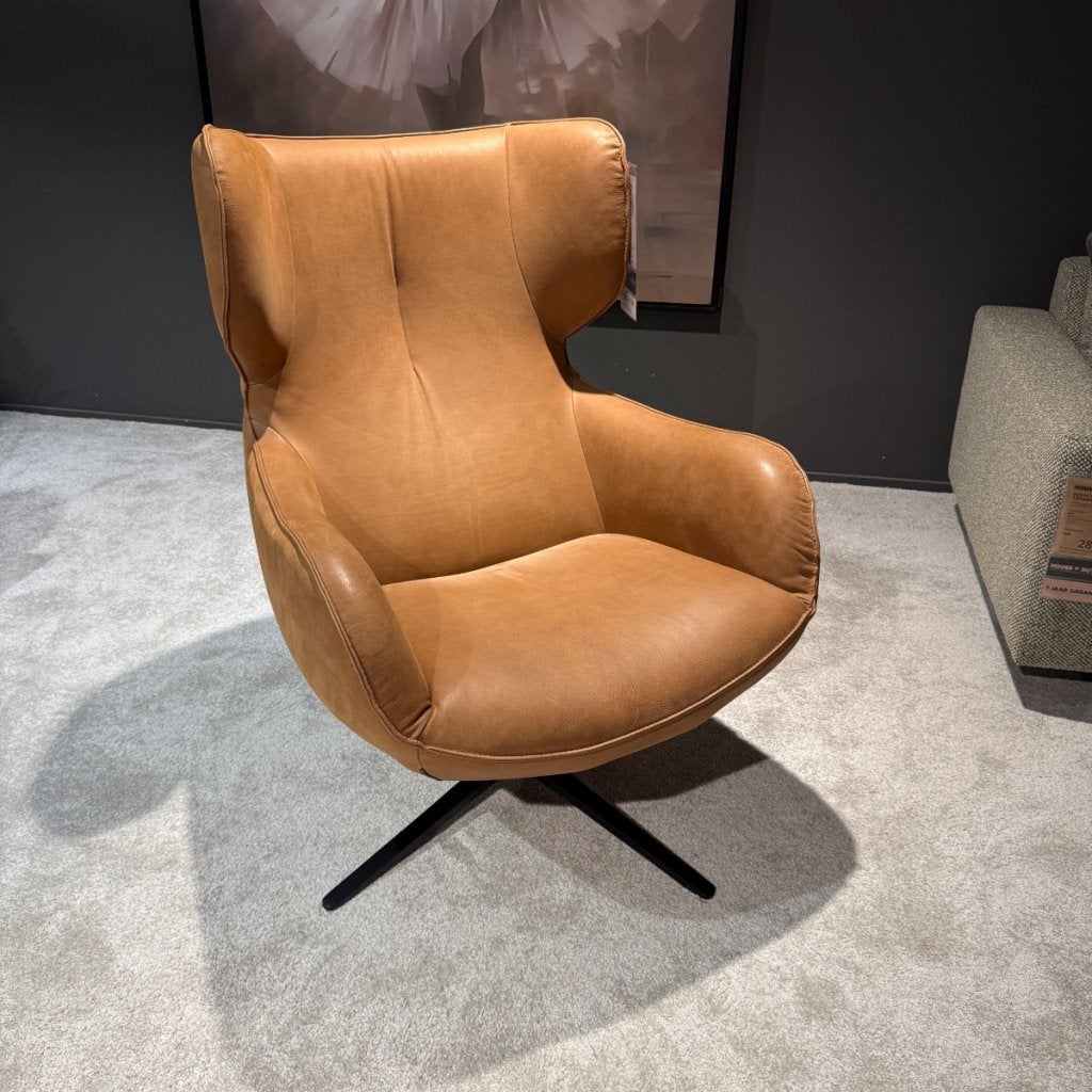 Draaifauteuil DUTCHZ 1801 - Leder Cognac - House of Dutchz, Niet ingevuld, Niet ingevuld, Niet ingevuld