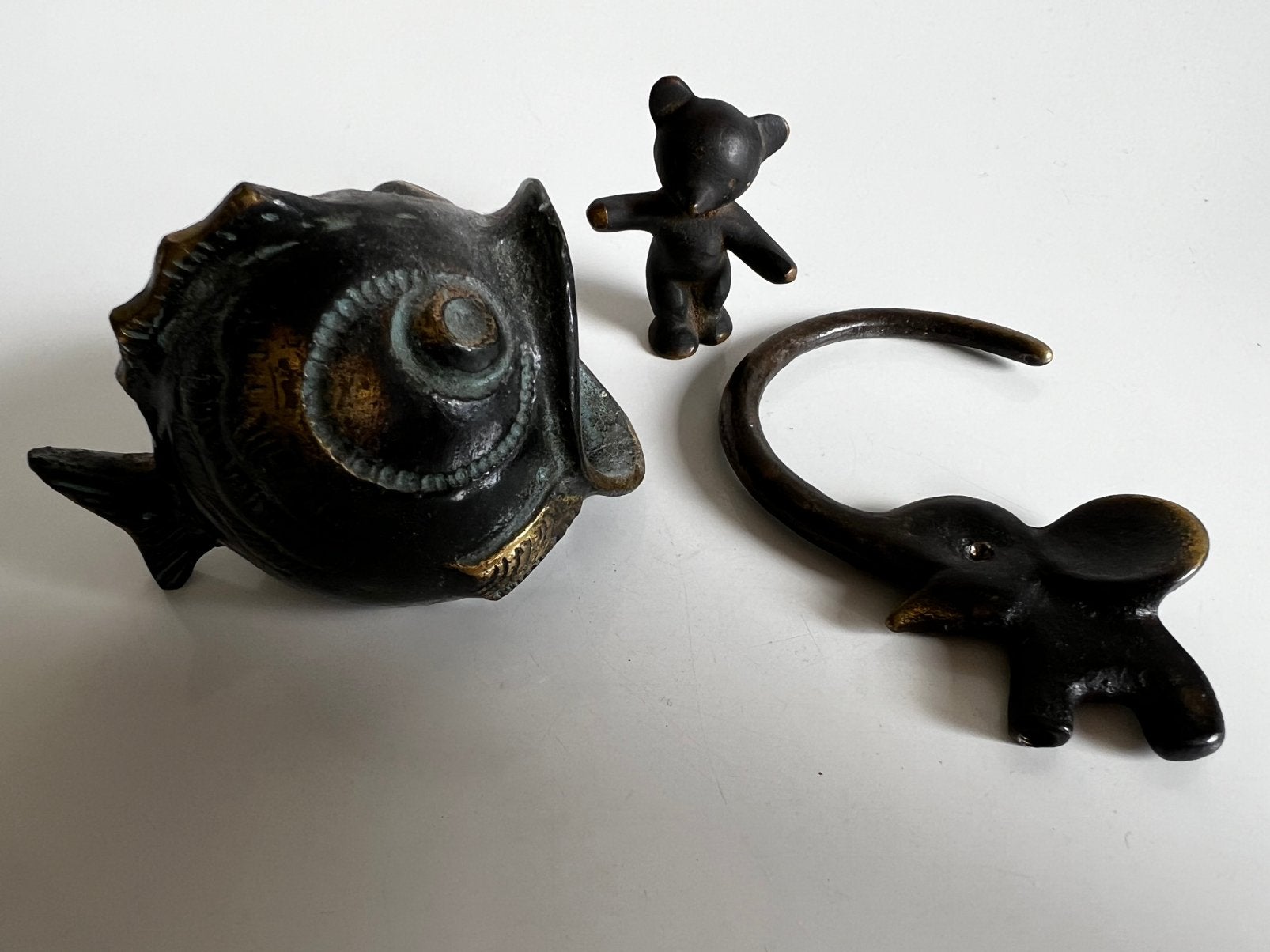 Walter Bosse Brons Beer Olifant Vis H. Baller Niet Gemerkt, Antiek en Kunst, Ophalen of Verzenden, Brons