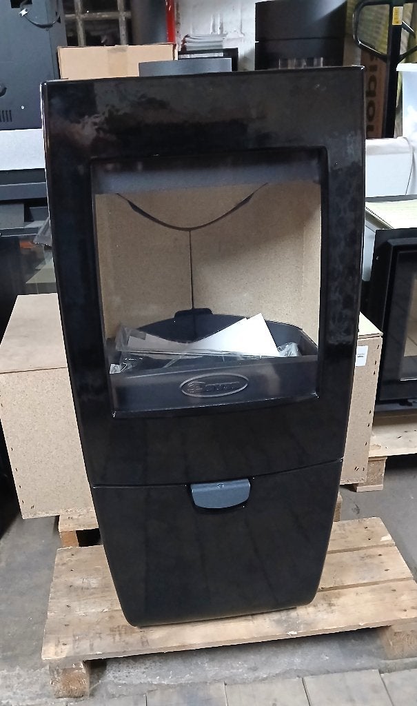 Zomerdeal nieuwe gietijzeren zwarte emaille Dovre Sense 200, Ophalen of Verzenden, Vrijstaand, Hout, Nieuw