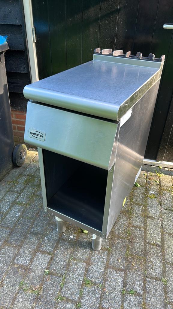 Keukendeel/ rvs werkbank, Huis en Inrichting, Keuken | Keukenelementen, Ophalen, Zo goed als nieuw, Minder dan 50 cm, Minder dan 100 cm