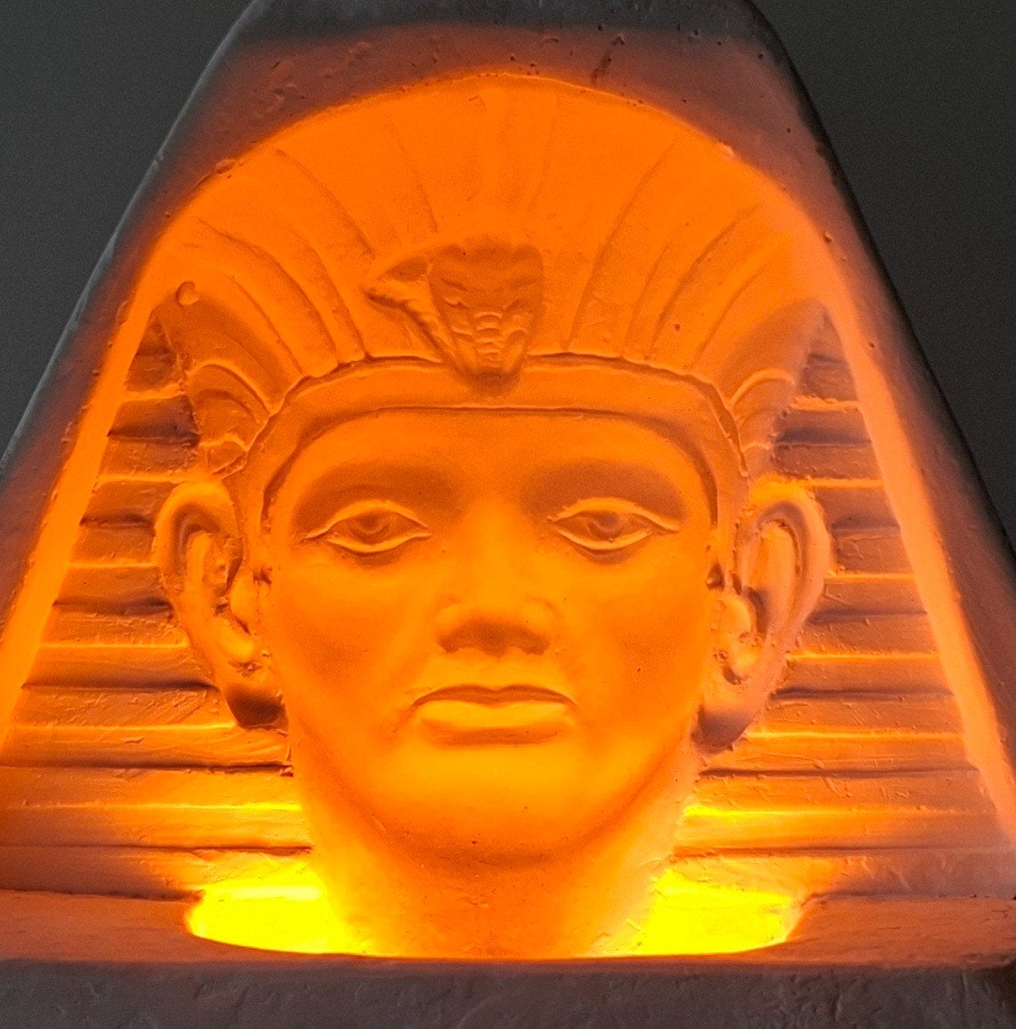 Egyptische stenen tafellamp, vintage. Farao., Ophalen of Verzenden, Minder dan 50 cm