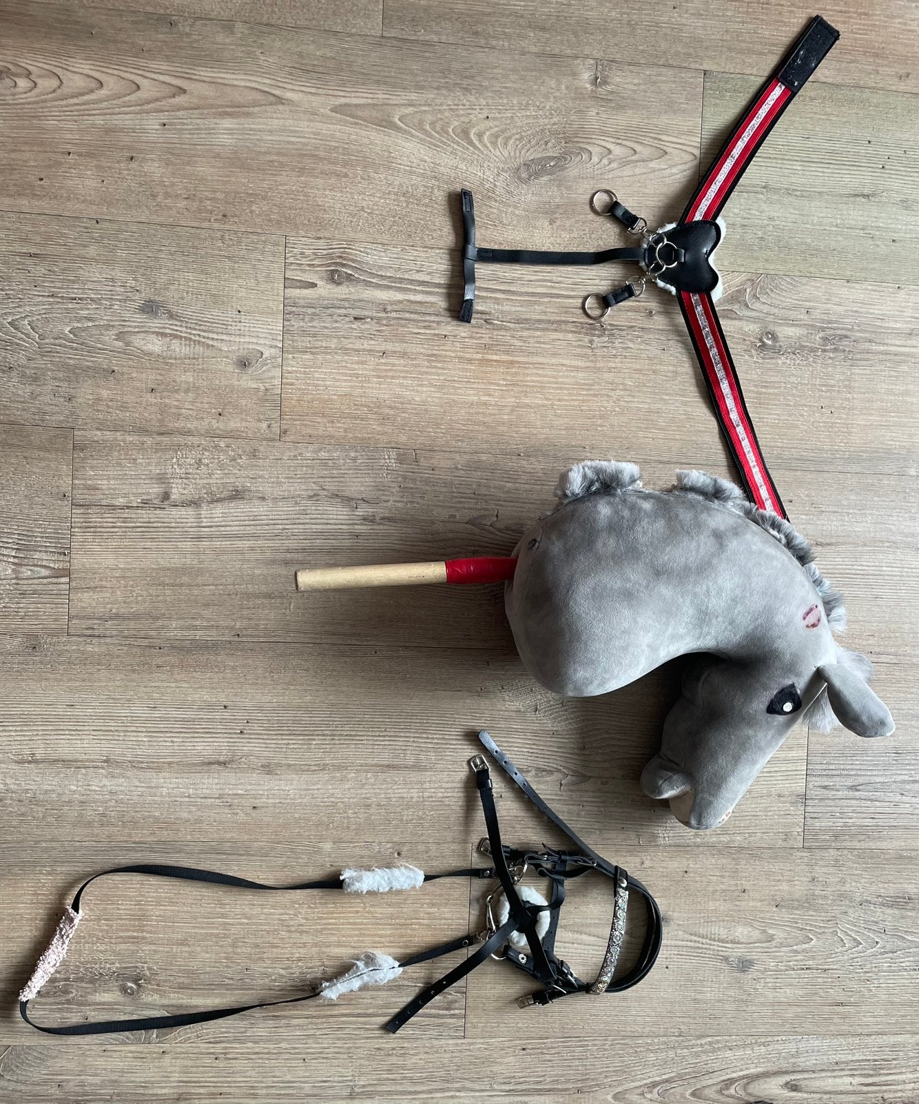 Hobby horse grijs complete set, Ophalen, Gebruikt