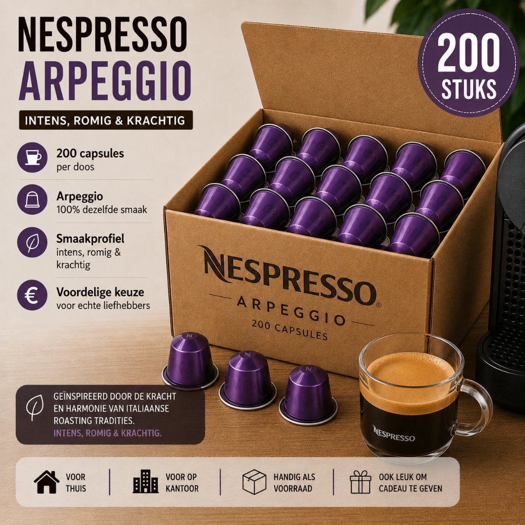 Nespresso Original Arpeggio - 200 losse capsules, Verzenden