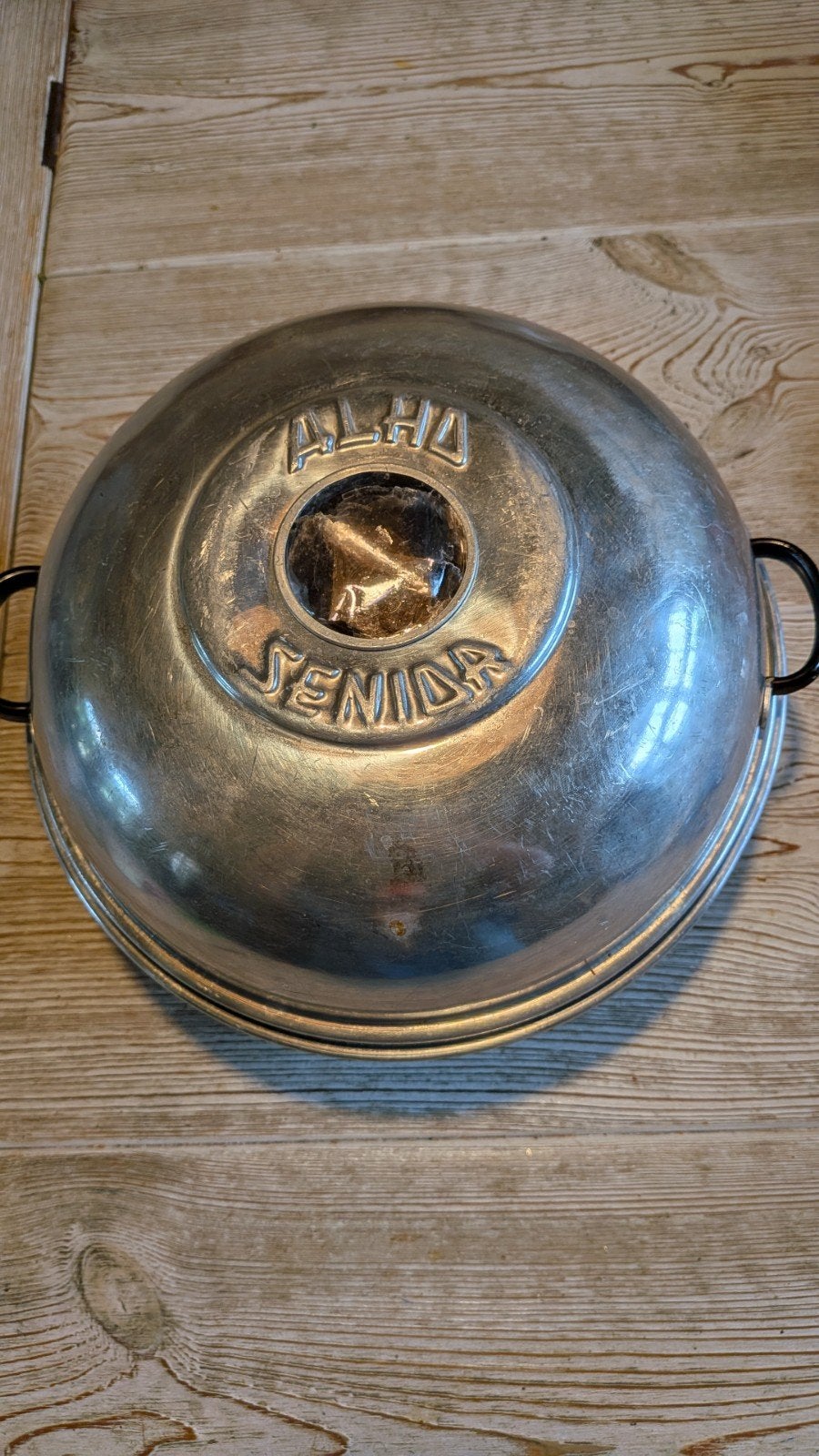 Vintage ALHO Senior wonderpan - aluminium, Huis en Inrichting, Zilver, Ophalen of Verzenden, Metaal, Overige merken