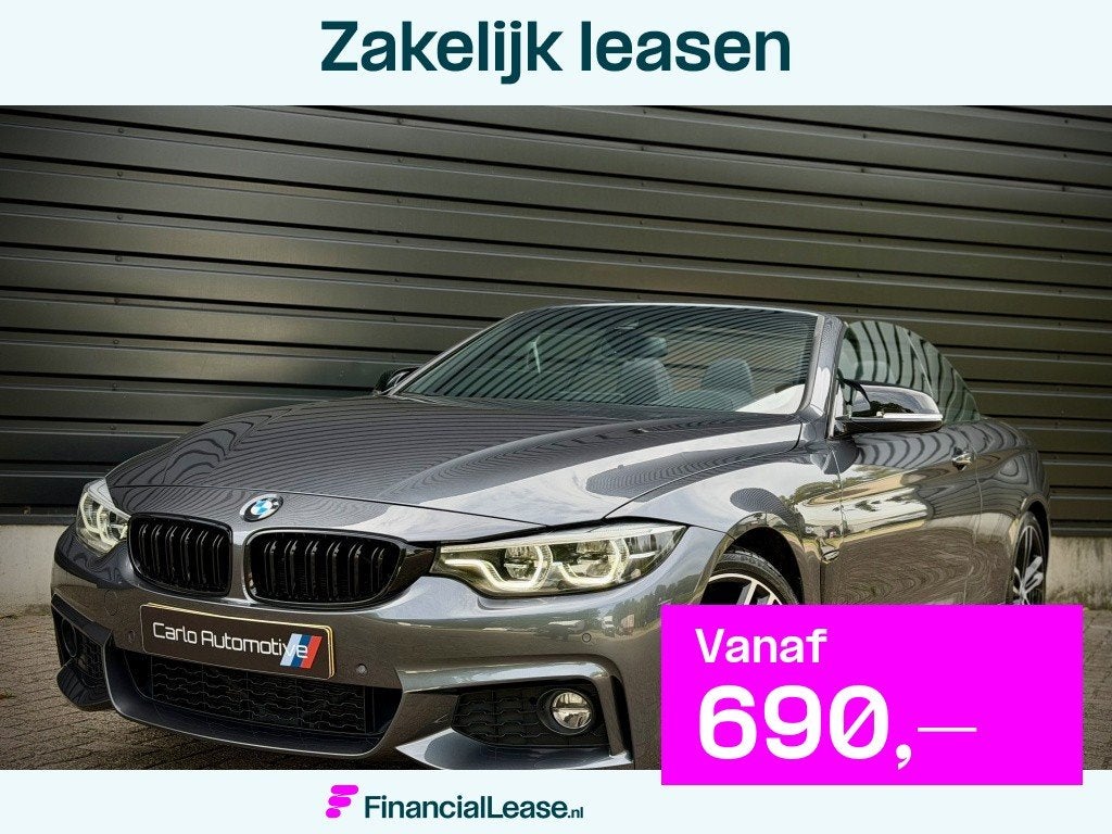 BMW 4 Serie Cabrio 430i M-SPORT HUD|VIRTUAL|H/K|MEMORY|DHOEK, Automaat, Gebruikt, 4 stoelen, Bedrijf