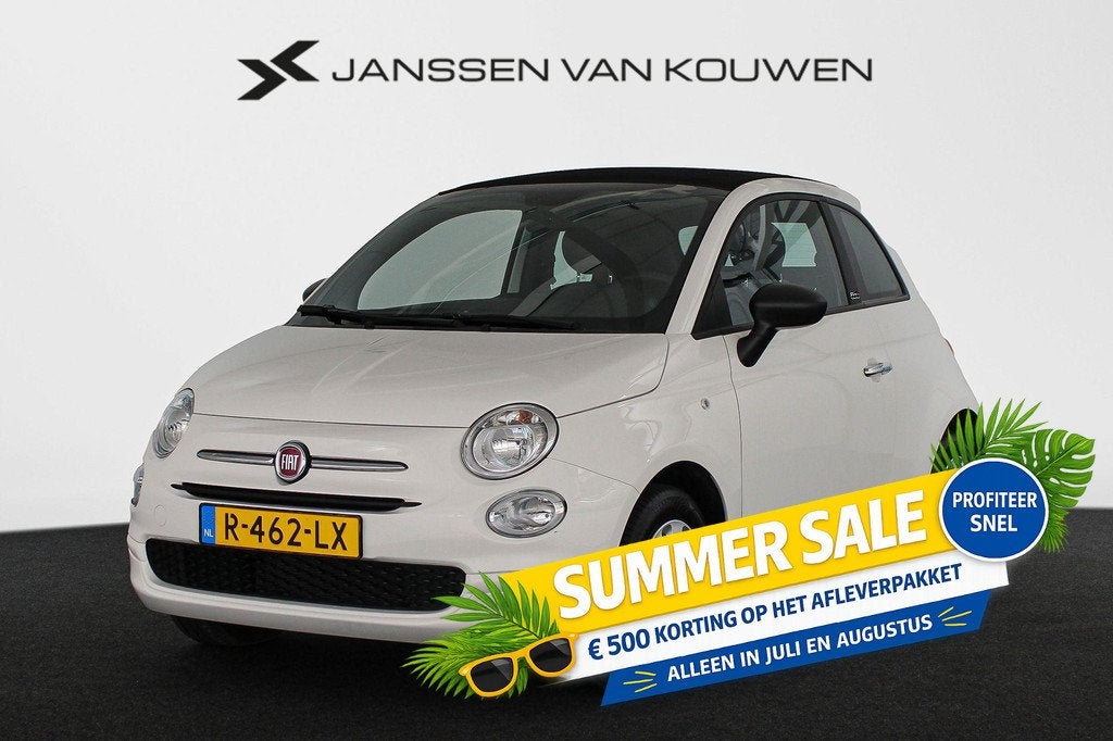 Fiat 500 C 1.0 Hybrid Cult Cabriolet Airco Cruise Control Pr, Stof, Euro 6, Cabriolet, 4 stoelen