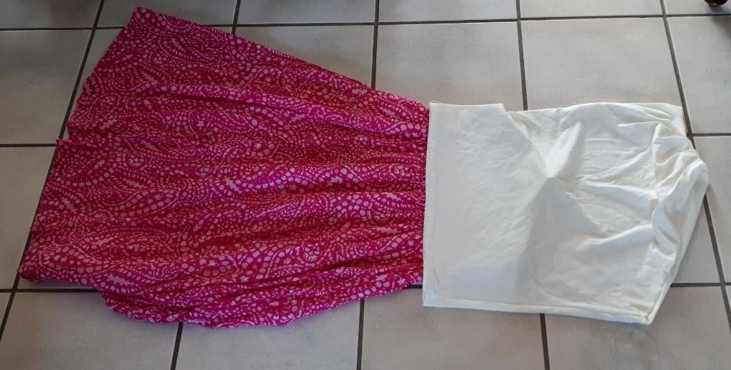 Rok(roze)-B.young(40)+top offshoulder(offwhite)-Azzurro(M/L), Kleding | Dames, Rokken, Maat 38/40 (M), Verzenden, Zo goed als nieuw